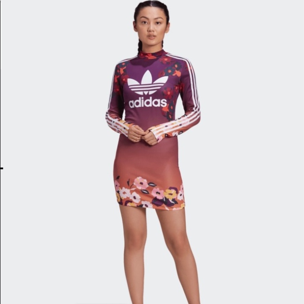 HER STUDIO LONDON LONG SLEEVE DRESS ADIDAS